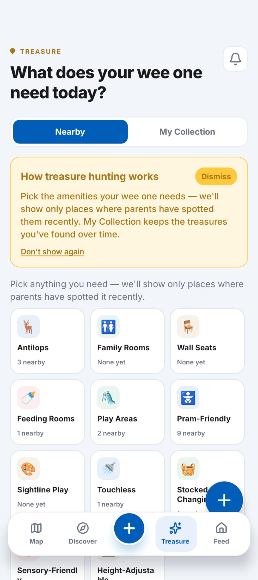 Treasures - parent-spotted family-friendly amenities