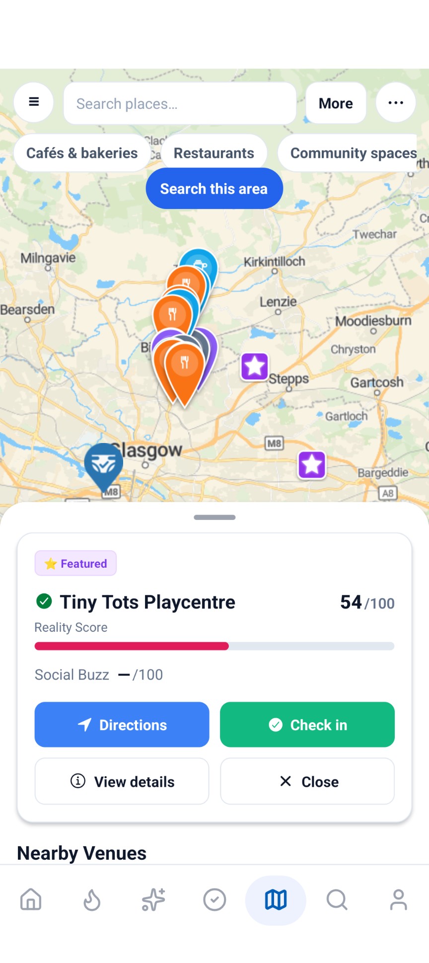 Featured venue on the map